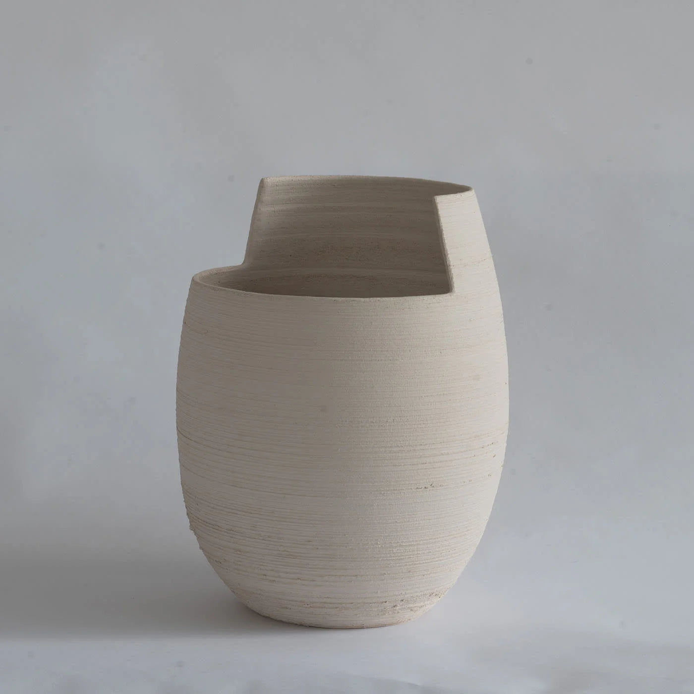 Cut Medium Vase — Handmade Raku Ceramic Vase - product detail