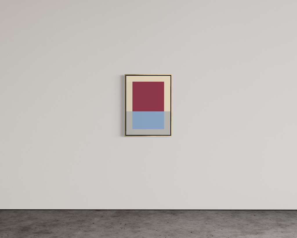 Concrete Composition C_03 by Felix Rios, displayed on a gallery wall