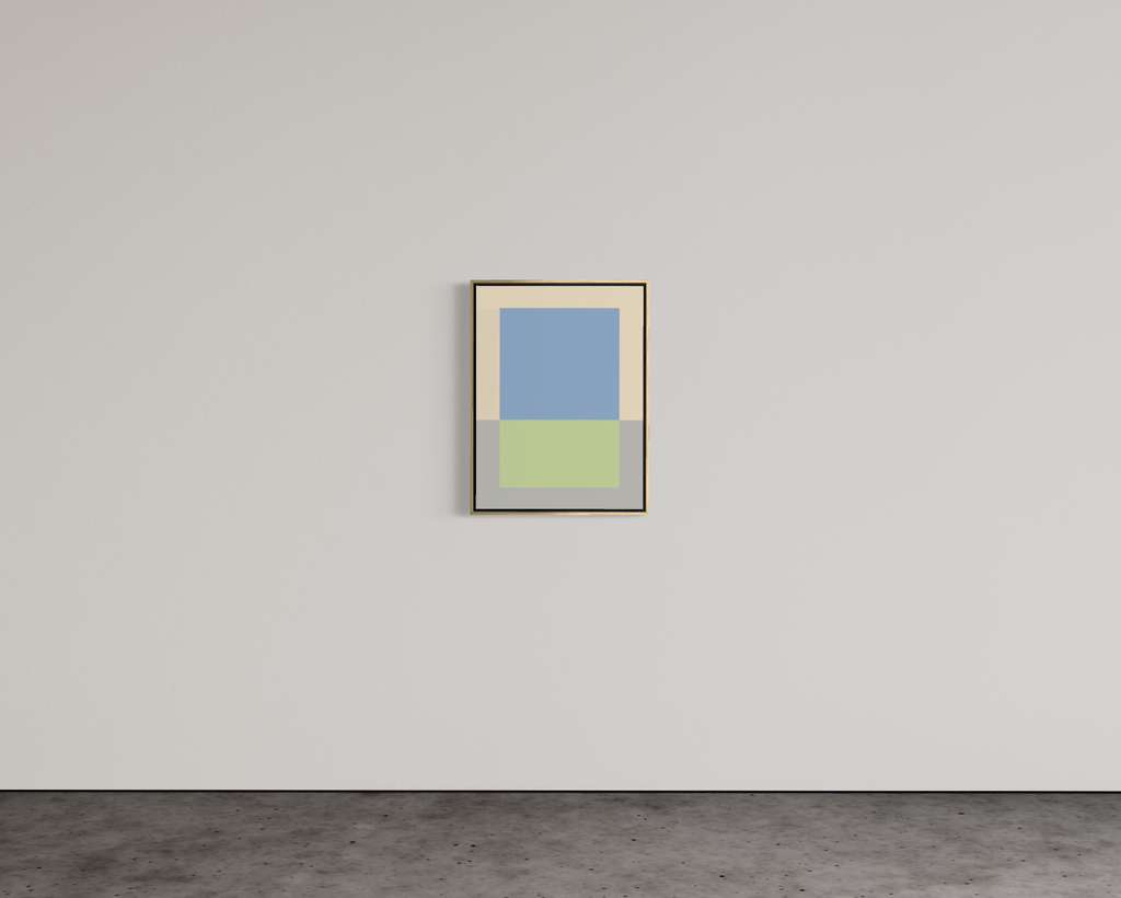 Concrete Composition C_05 by Felix Rios, displayed on a gallery wall