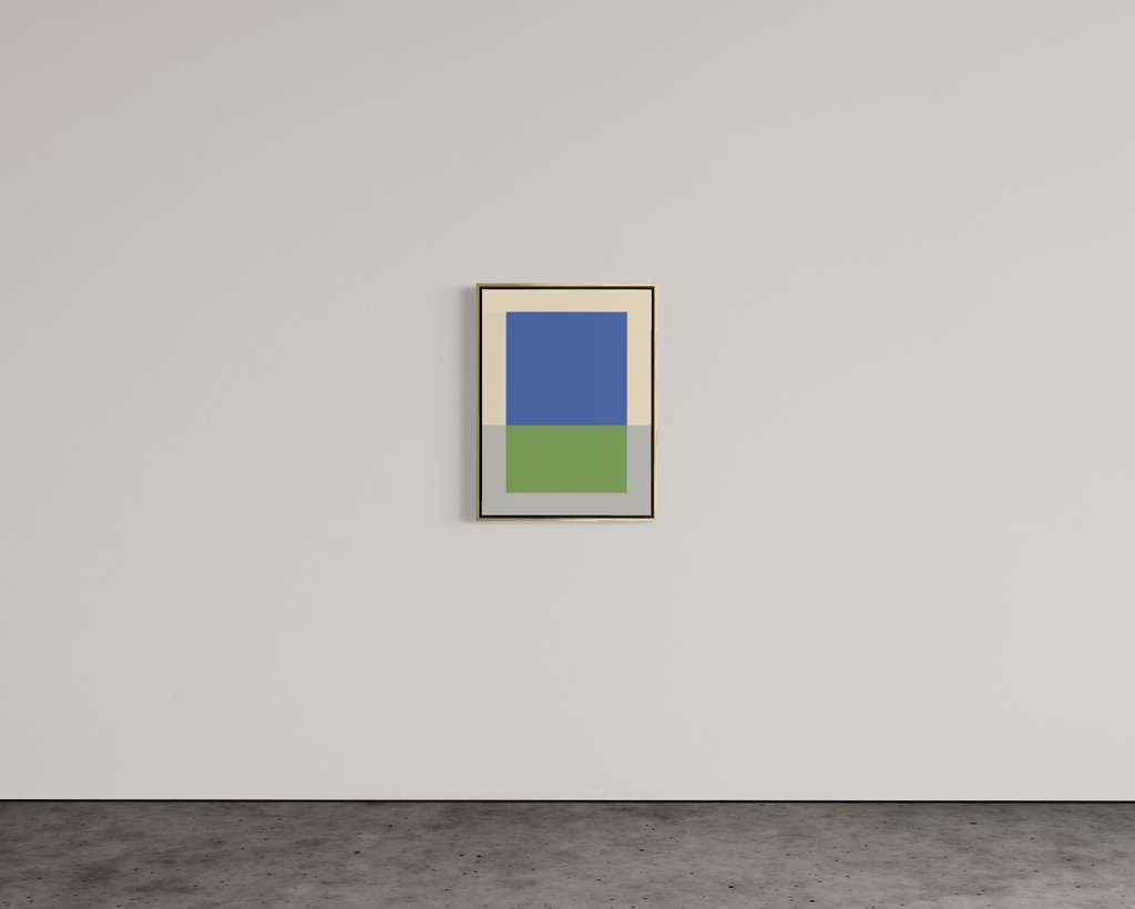 Concrete Composition C_06 by Felix Rios, displayed on a gallery wall