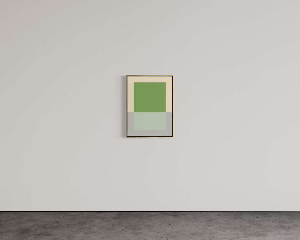 Concrete Composition C_08 by Felix Rios, displayed on a gallery wall