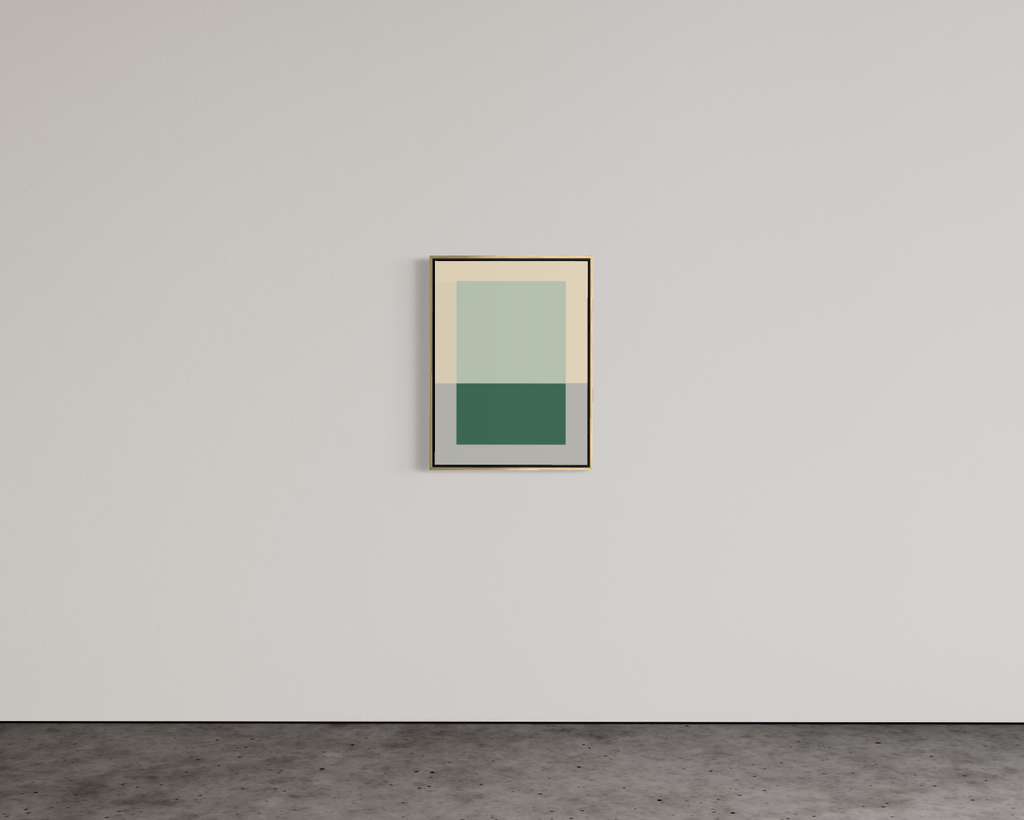 Concrete Composition C_10 by Felix Rios, displayed on a gallery wall
