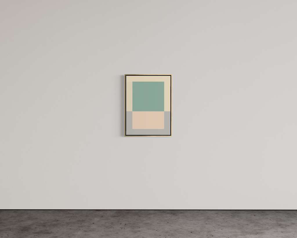Concrete Composition C_11 by Felix Rios, displayed on a gallery wall