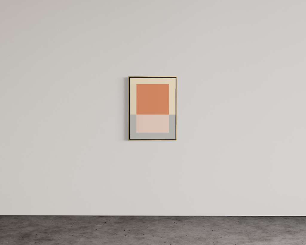 Concrete Composition C_14 by Felix Rios, displayed on a gallery wall