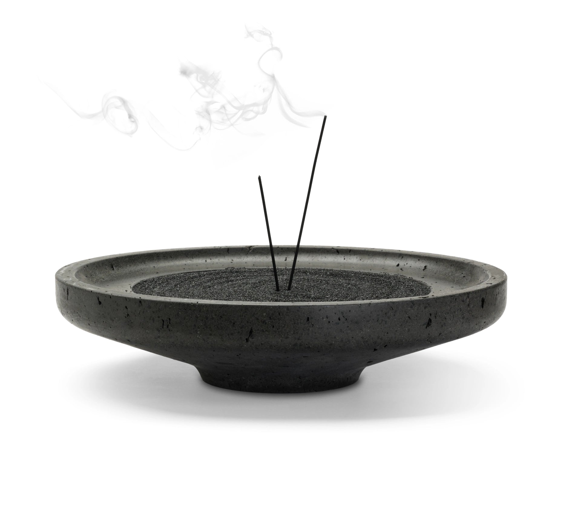 Incense Holder - Volcanic Lava stone & Sand - OOCOLLECTIVE