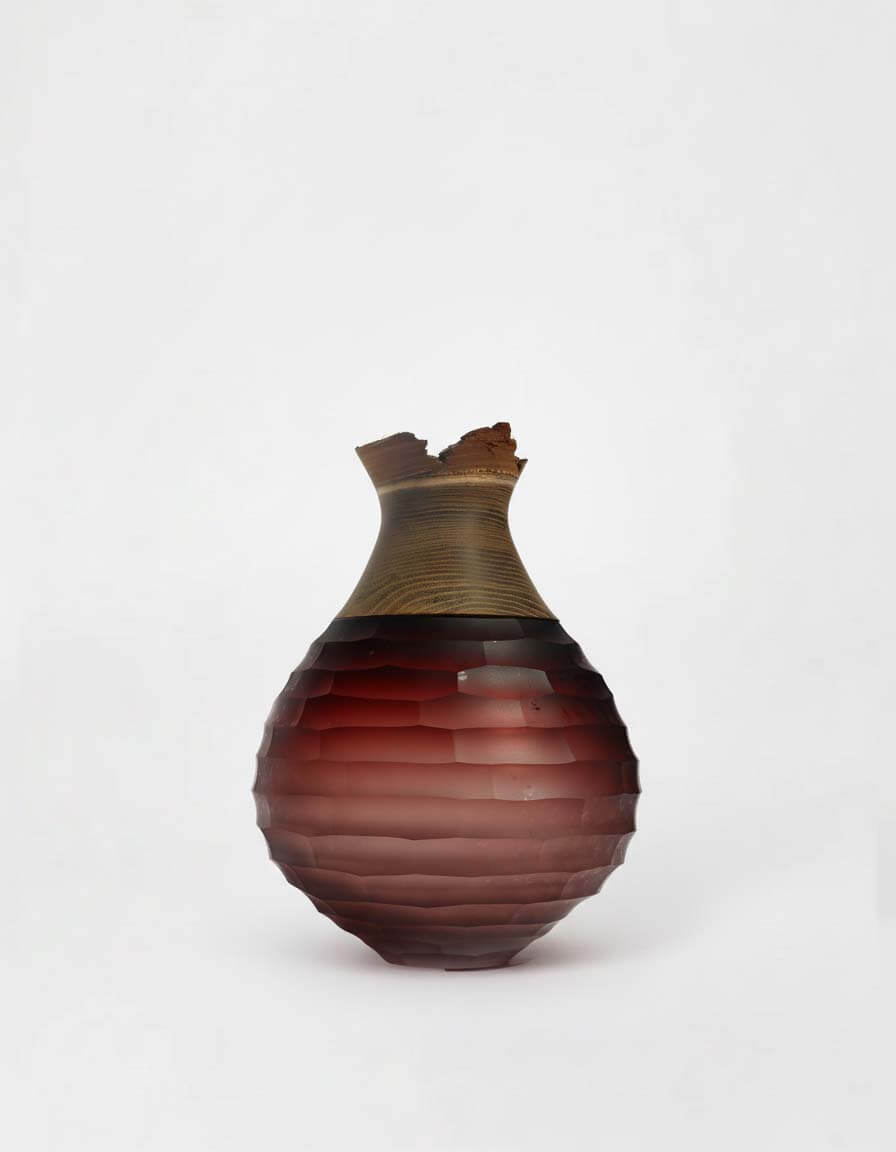 Sculpt | Stacking Vessel in diamond cut glass Vase - product image