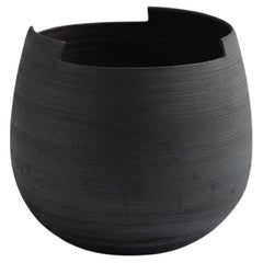 Cut Small Vase — Handmade Raku Ceramic Vase - product detail