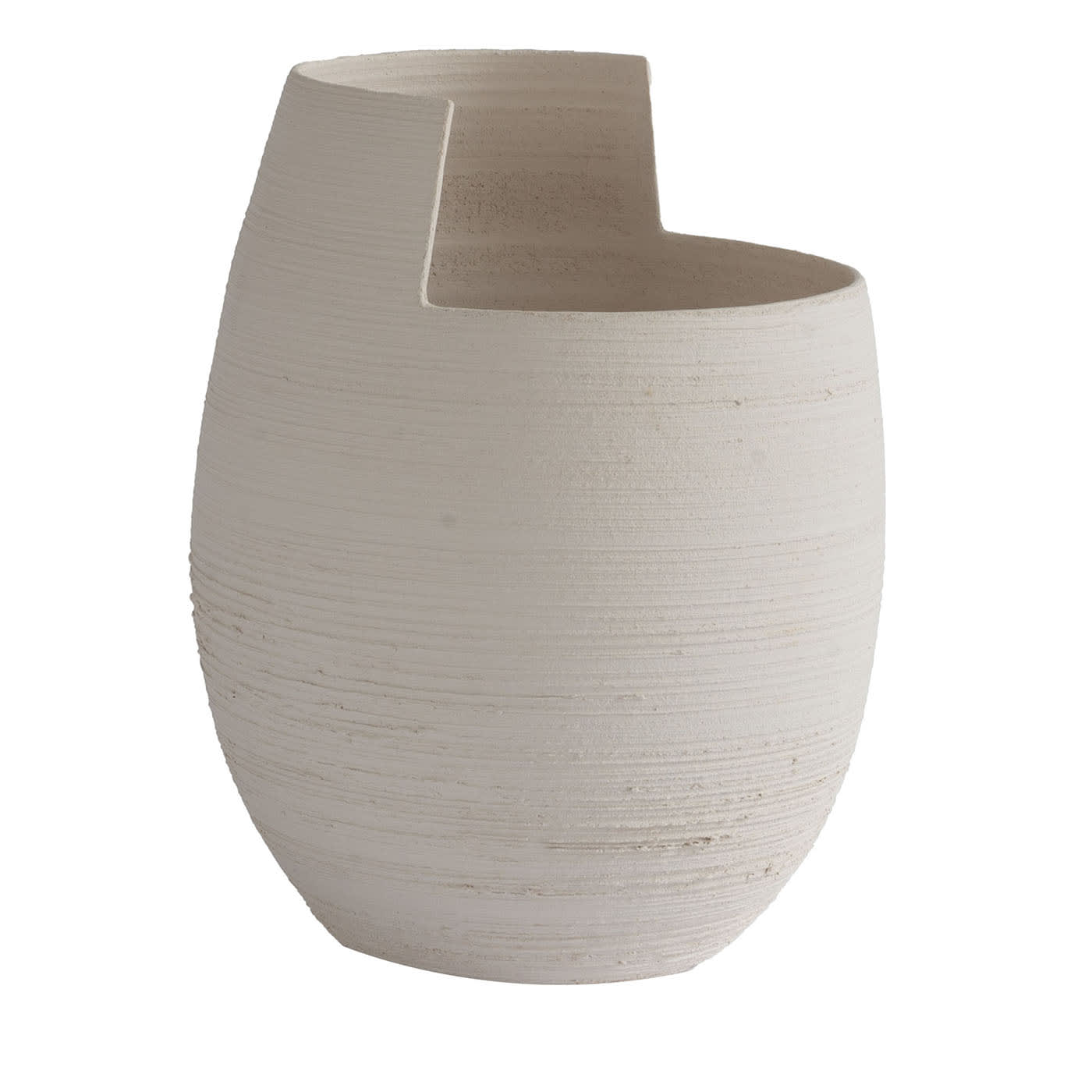 Cut Medium Vase — Handmade Raku Ceramic Vase - product image
